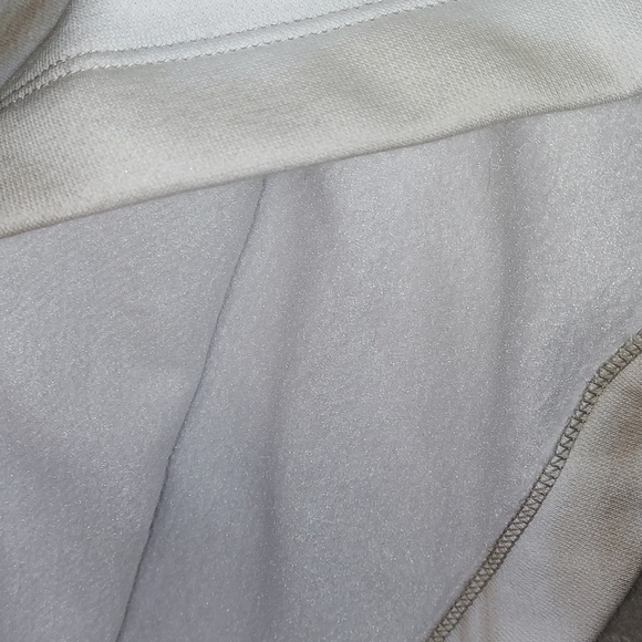 DSG X TWITCH + ALLISON Women's Long Fleece Shorts white and tan color - Picture 6 of 9